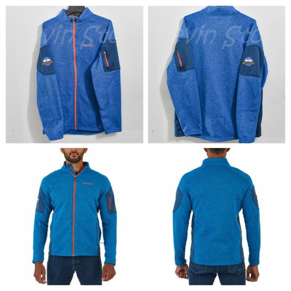 Spyder men full zip jacket in Blue
